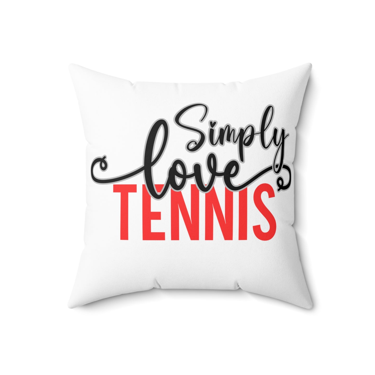 Simply Love Tennis Spun Polyester Square Pillow, Ideal for your Home, Great Gifts for Family, Friends, Relatives or Yourself. Nice back cushion for your sofa.